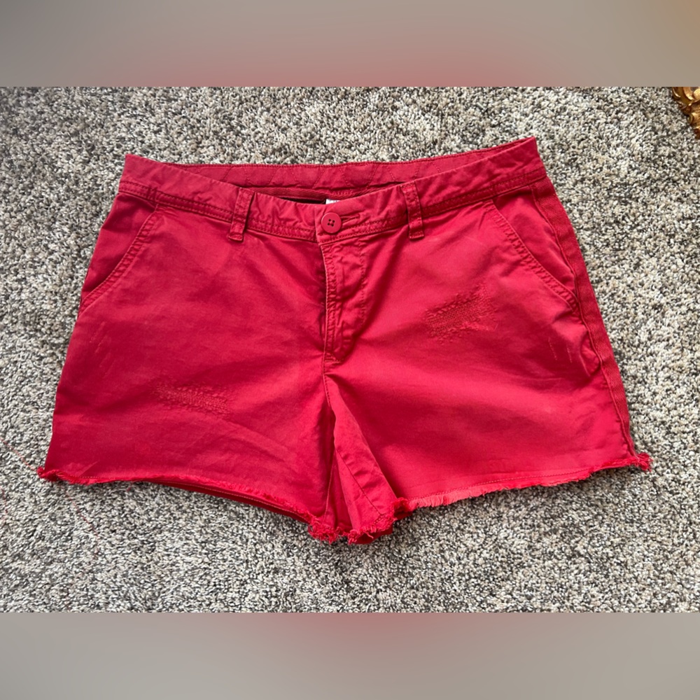 Cute red distressed shorts! Time and Tru sized 10. Perfect for summer!